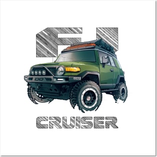 FJ Cruiser (XJ10) – Army Green Posters and Art